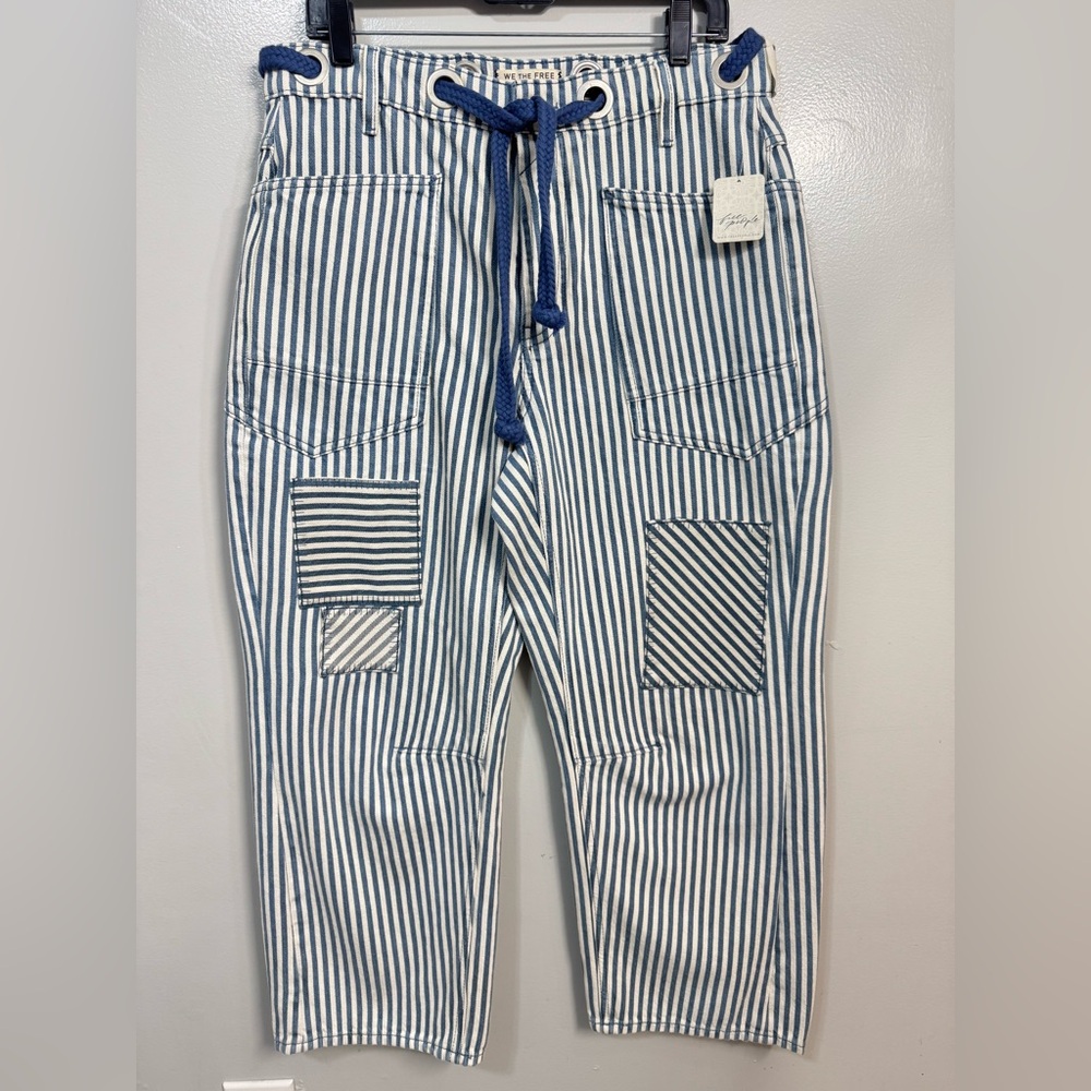 NWT Free People “We the Free” Moxie Railroad Low Slung Jeans